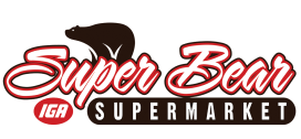 A theme logo of Super Bear IGA